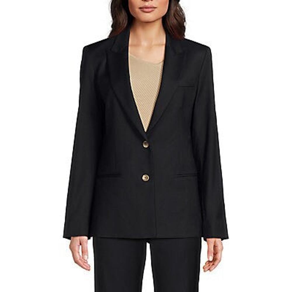 TWP Husband Peak Lapel Virgin Wool Blend Blazer - XS Midnight